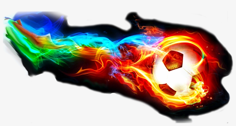 Representación De Jugadores De Fútbol - Flaming Soccer Ball, transparent png download