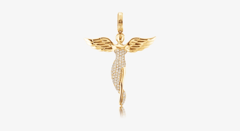 Engelsrufer Pendant Angel Zirconia Gold Plated - Engelsrufer Erp-angel-r Damen Anhänger Engel Sterling-silber, transparent png download
