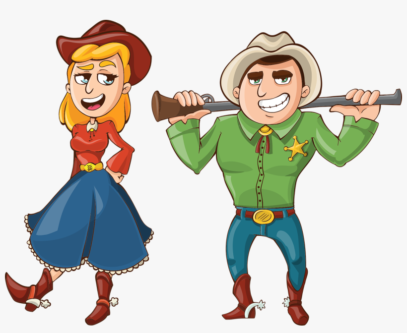 Cowboy And Cow Girl, transparent png download