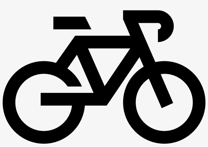 This Is A Black And White Outline Of A Bicycle - Icone Bicicleta Png, transparent png download