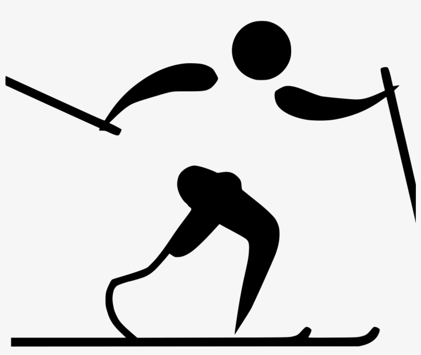 File - Cross-country Skiing - Paralympic Pictogram - Winter Paralympics Clip Art, transparent png download