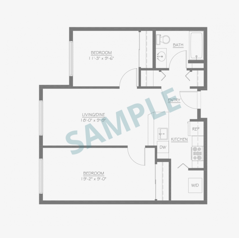 Options, Bedrooms, Bathrooms, Sq Ft*, Starting At**, - House Plan, transparent png download