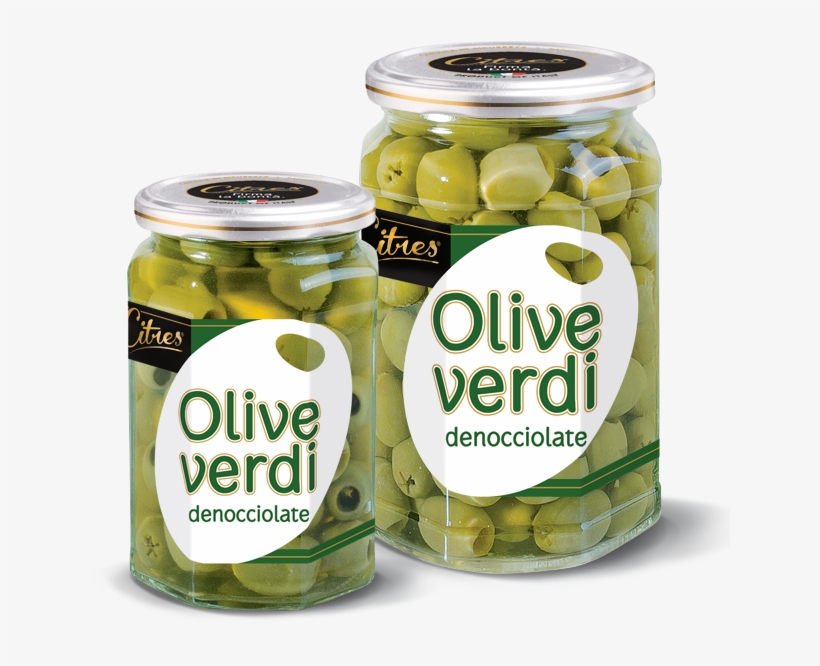 Pitted Green Olives - Citres Olive Giganti Verdi - Gr.540, transparent png download
