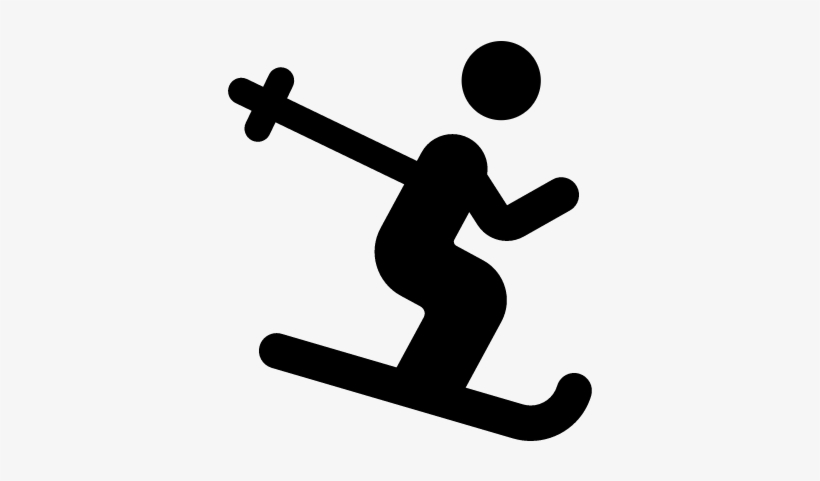 Skier Vector - Skiing, transparent png download