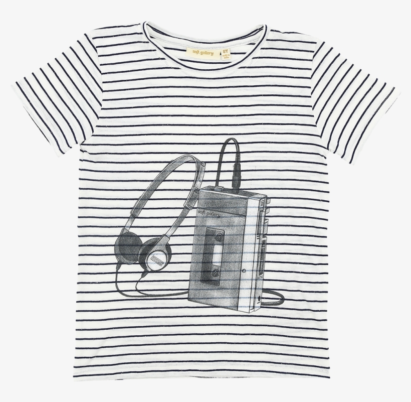 Soft Gallery Bass T-shirt Walkman - Cdg Long Sleeve Striped Black, transparent png download