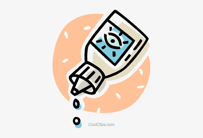Eye Drops Royalty Free Vector Clip Art Illustration - Eye Drops Medicine Clipart, transparent png download