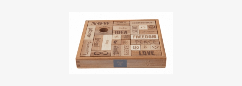 Natural Peace & Love Blocks - Peace And Love - 29 Wooden Blocks - Wooden Story, transparent png download