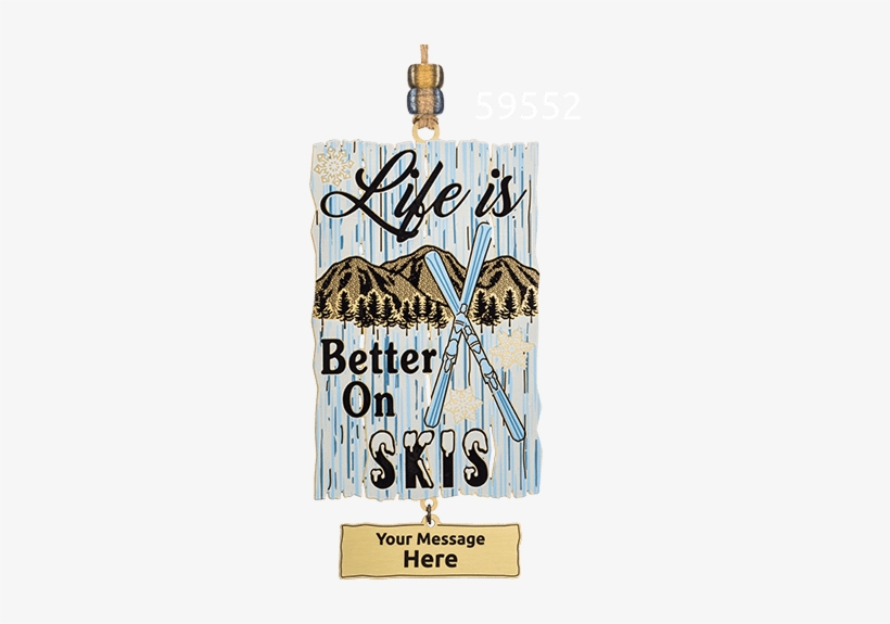 Sentiment Ornament - Ski, transparent png download