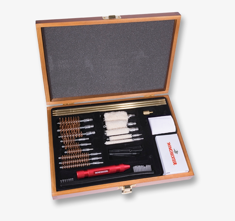30 Piece Universal Gun Cleaning Kit In Wood Case, transparent png download