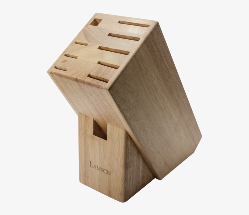 Maple Knife Block - Lamson Treespirit 15 Slot Walnut Knife Block, Wood, transparent png download