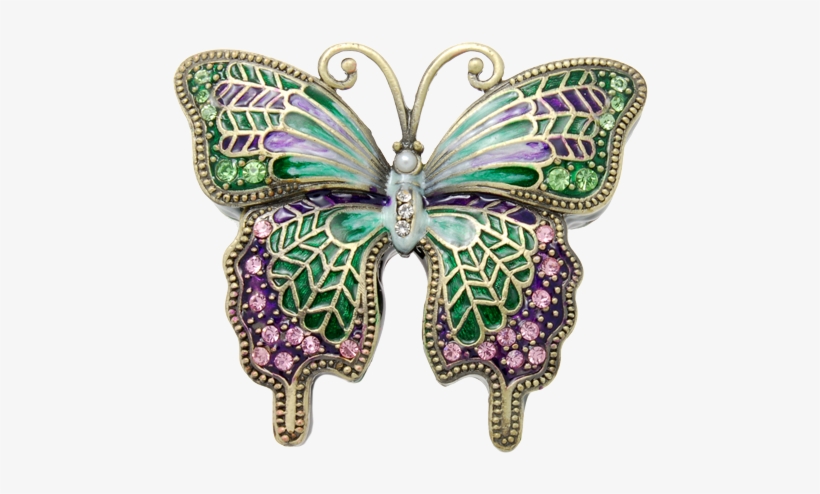 Pink And Green Butterfly, transparent png download