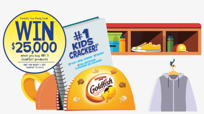 Campbell Company Of Canada Goldfish Back To School - Pepperidge Farm Goldfish Baked Snack Crackers, Pizza, transparent png download