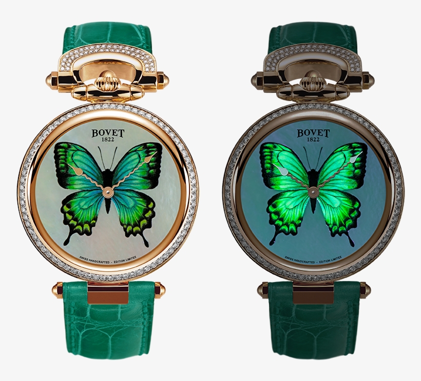 Bovet Watch Chateau De Motier Miniature Painting Butterfly - Bovet Amadeo Fleurier 39mm Pansy Ladies Watch, transparent png download