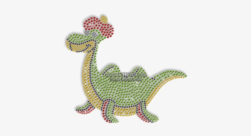 Cute Dragon Diamante Iron On Pattern Design - Cartoon, transparent png download