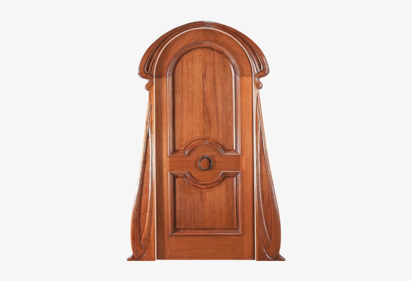 Mahogany Single Exterior Wood Door Casing 1 With P84 - Carved Doors, transparent png download