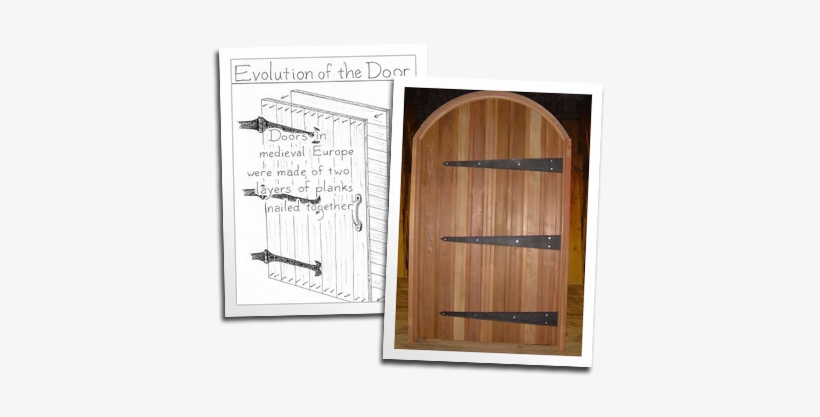 Medieval Style Wood Doors - Medieval Door Diagram, transparent png download