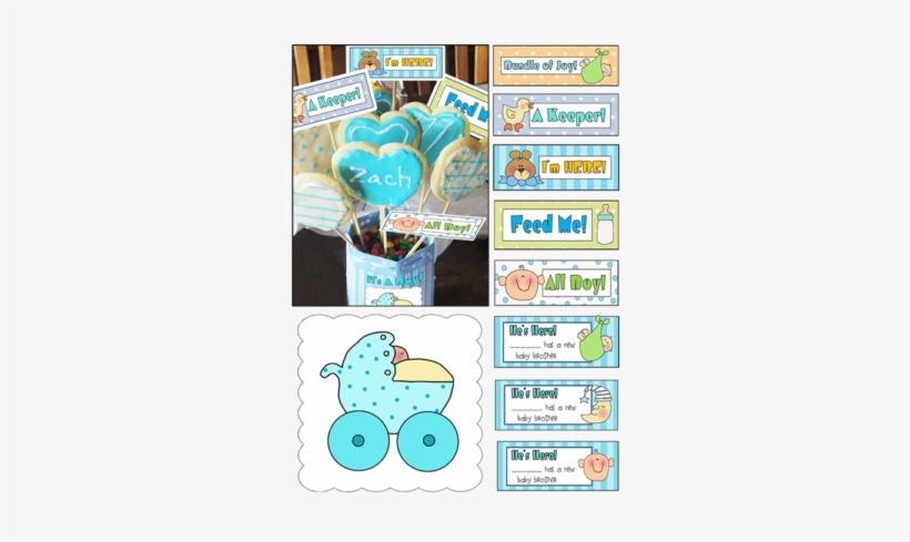 Printable Baby Shower Ideas Cookie Gram “it's A Boy”, transparent png download