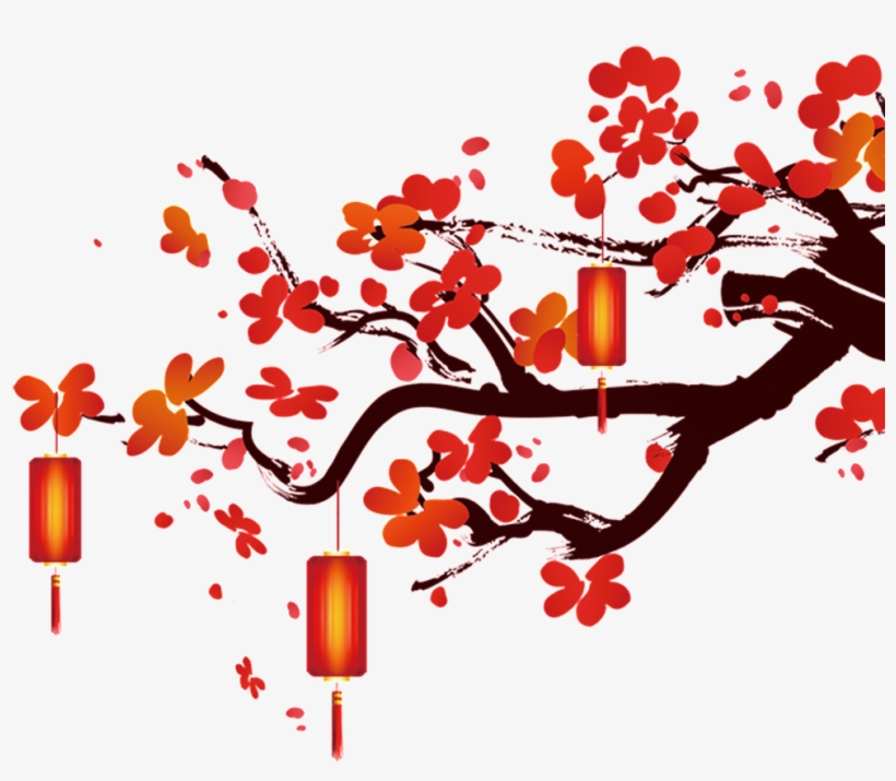 Ink Plum Png - 中国 风 Ppt 动态, transparent png download