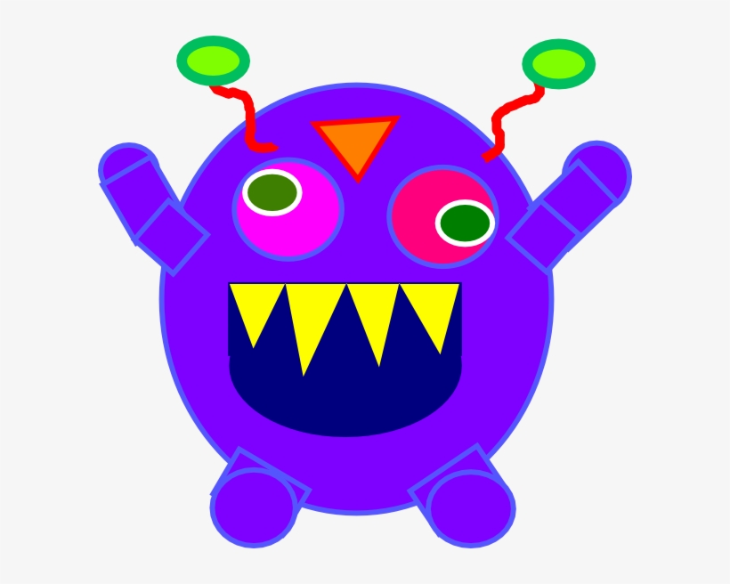 Blue Monster Svg Clip Arts 600 X 576 Px, transparent png download