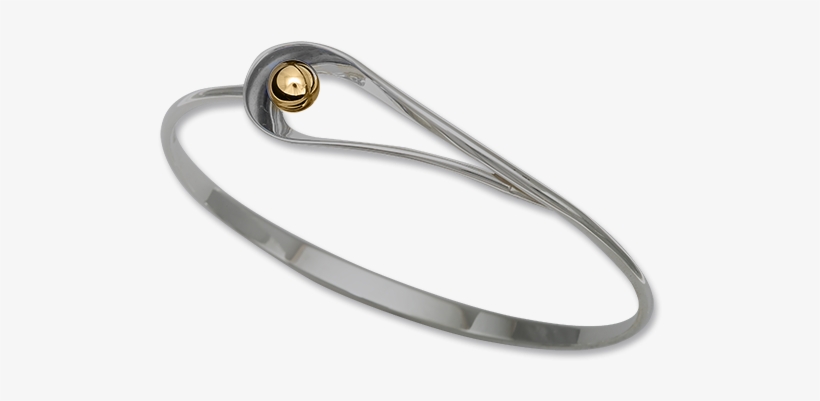 Ed Levin Sterling Silver Rendezvous Bracelet With 14kt - Silver, transparent png download