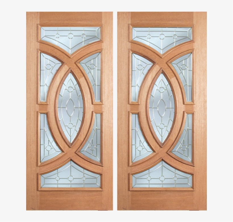 Mahogany Oval Ring Double Door [crescendo] Raised Molding - Double Door Arch Png, transparent png download