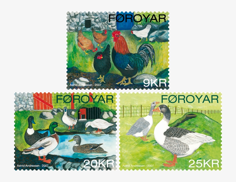 Los Pájaros Domesticados De Las Islas Feroe - Postage Stamp, transparent png download