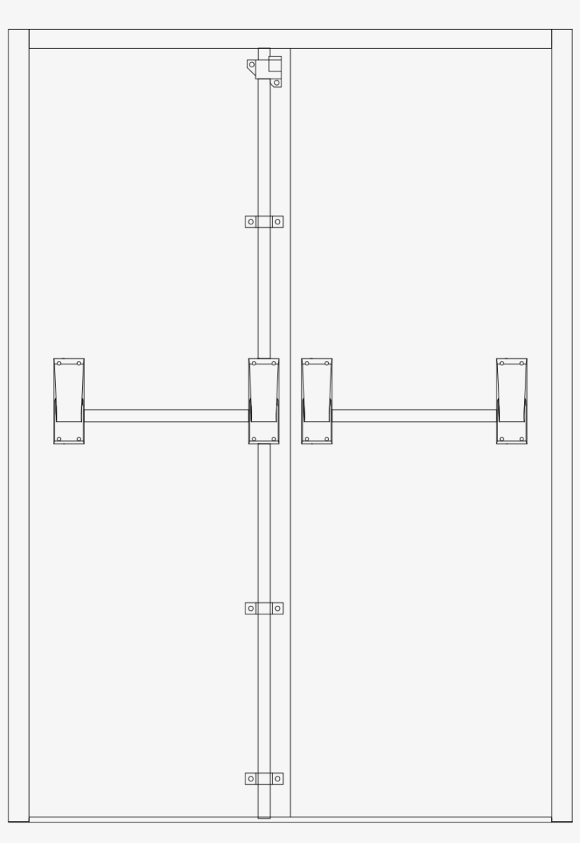 Double Fire Exit Doors - Fire Exit Door Png, transparent png download