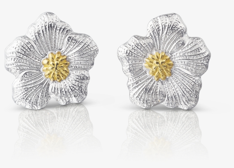 Gardenia Large Button Earrings - Orecchini Argento Buccellati, transparent png download