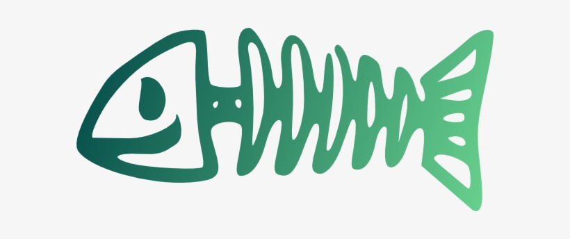 Cartoon Fish Skeleton, transparent png download