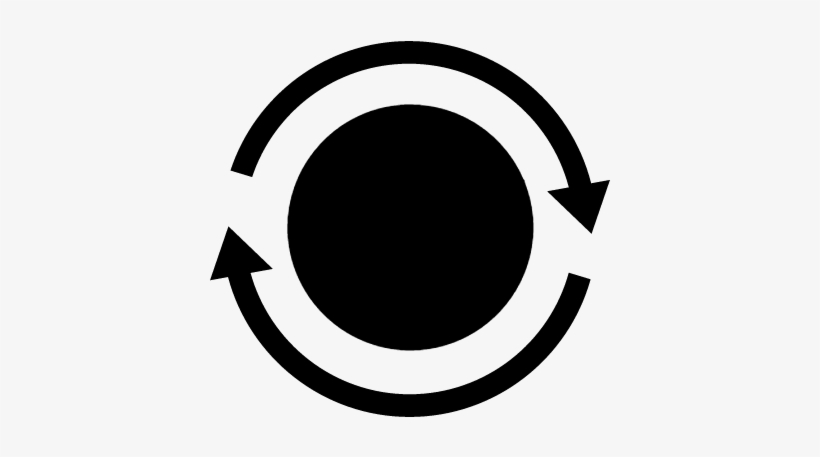 Earth Circle With Circular Arrows Vector - Icon, transparent png download