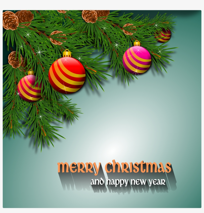 Medium Image - Guten Rutsch Ins Neue Jahr Und Frohe Weihnachten Karte, transparent png download