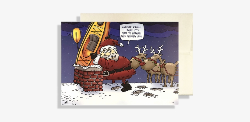 Kayak Christmas Cards - Christmas Kayak Cards, transparent png download