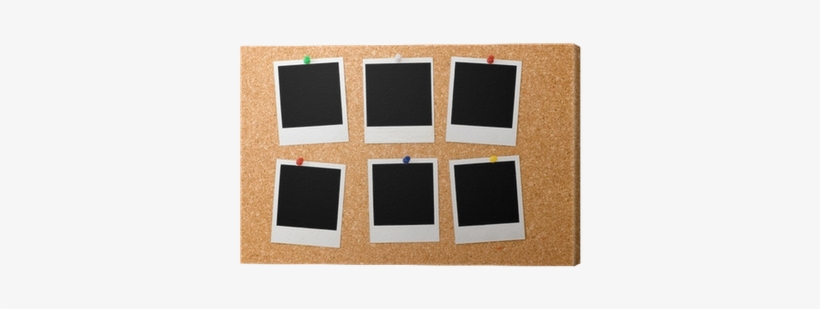 Polaroid Photos On A Corkboard Canvas Print • Pixers® - Cork, transparent png download