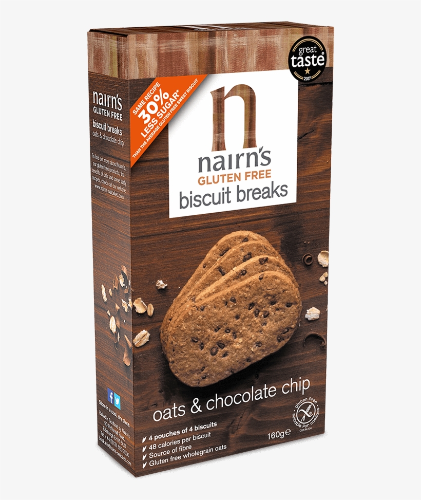 Nairns Chocolate Oat Biscuits, transparent png download