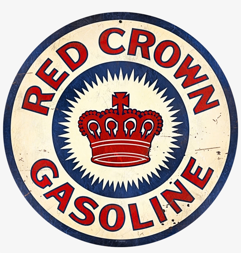 Vintage Red Crown Gasoline Sign - Understanding Christianity, transparent png download