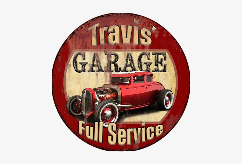 This Vintage Tin Sign Comes Complete With Personalization - Vintage Car, transparent png download