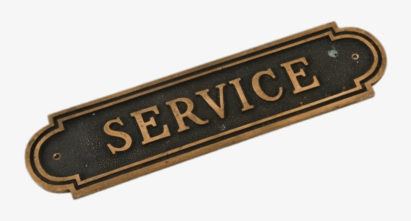 Vintage Bank Service Sign - Bank, transparent png download