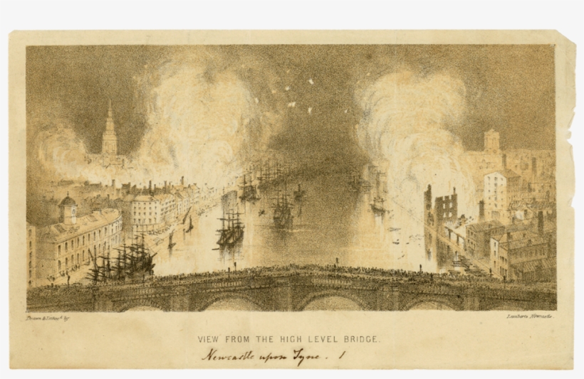 Image Of The Great Fire Of Gateshead - Visual Arts, transparent png download