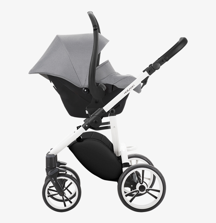 W33 - Bebetto Holland Pram Air Tyres White W46 Grey Black, transparent png download