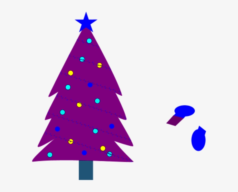 Christmas Tree Clipart Purple - Christmas Tree Purple Png, transparent png download
