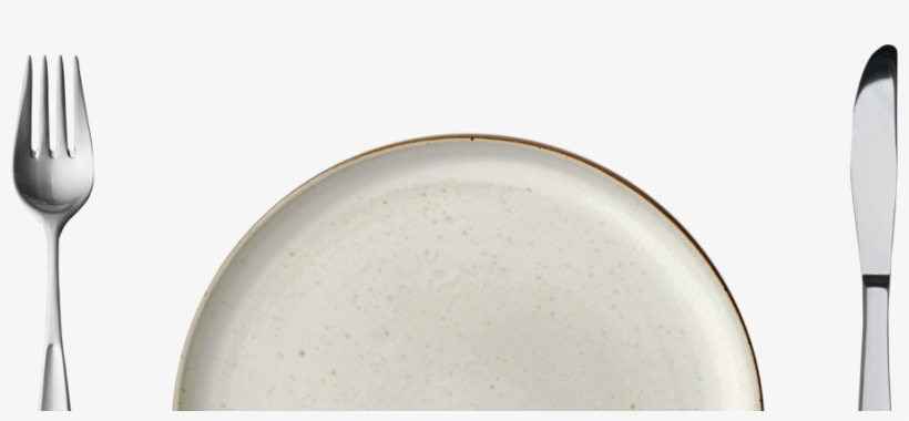 Empty White Plate With Knife And Fork - Fork, transparent png download