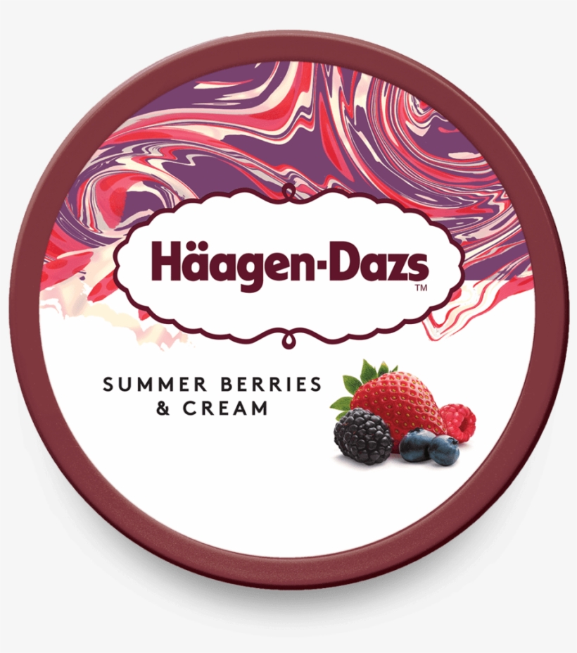 Summer Berries & Cream - Haagen Dazs, transparent png download