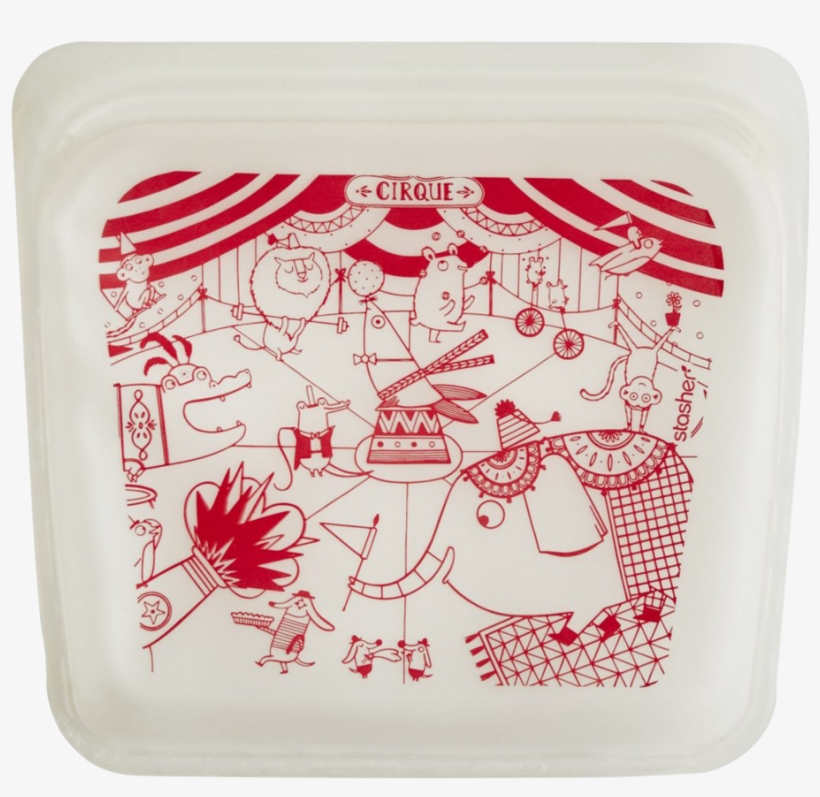 Reusable Silicone Sandwich Bag - Placemat Circus, transparent png download