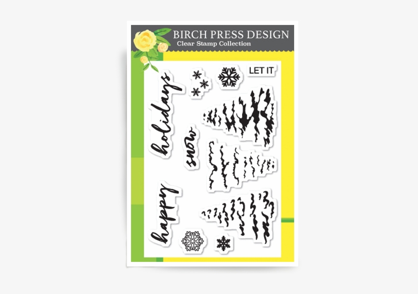 Let It Snow Clear Stamp Set - Birch Press Design Time To Celebrate Clear Stamps Cl8119., transparent png download