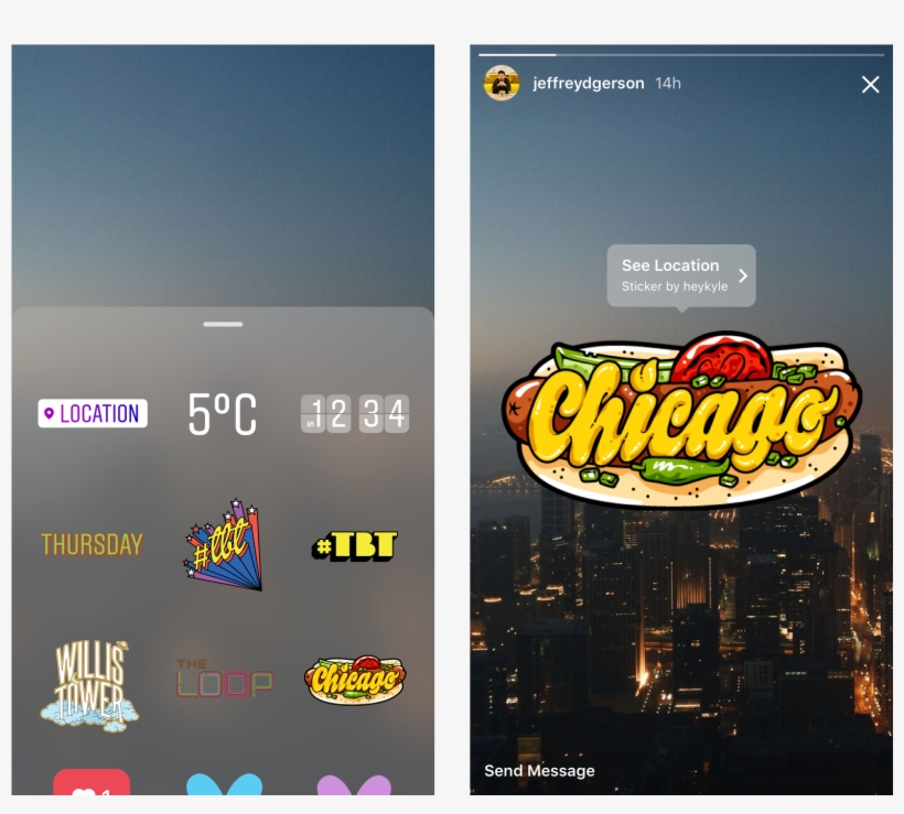 You'll Be Able To See The Artist's Username When You - Geostickers Instagram, transparent png download