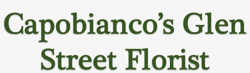 Capobianco's Glen Street Florist - Georgia Font, transparent png download