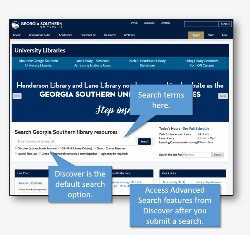 Discover Homepage Search Box With Callouts - Web Page, transparent png download