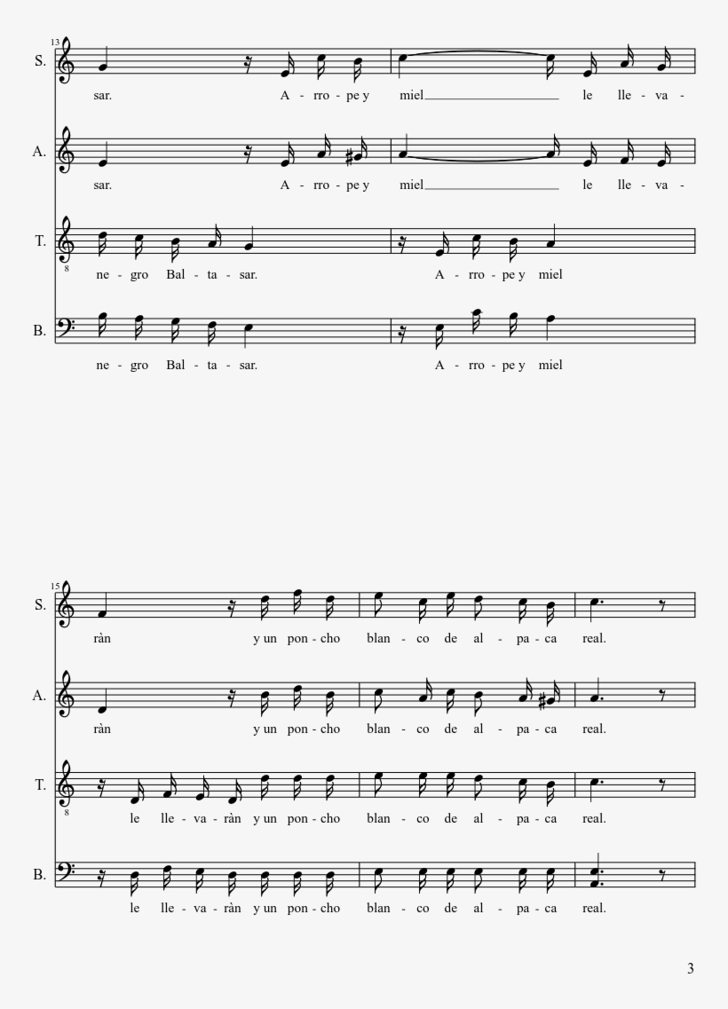 Los Reyes Magos Sheet Music Composed By Ariel Ramirez - Clare Benediction Sheet Music, transparent png download