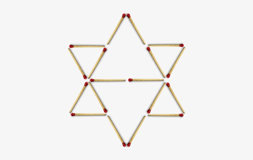Cerillas Los 8 Triángulos - Figuras Con Palitos De Fosforos, transparent png download