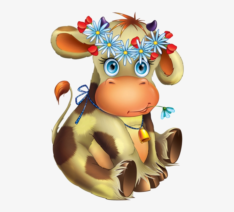 Rosinka (506x700, 429kb) Cute Art, Cartoon Cow, Needlework - Gelukkige Lente Lente Dag, transparent png download